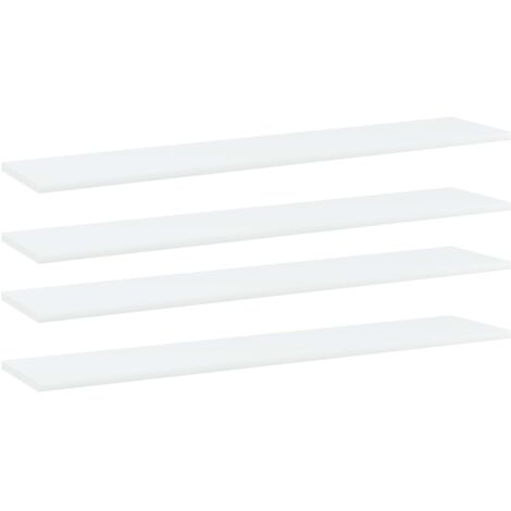 Panneaux de bibliothèque 4 pcs blanc bois d’ingénierie vidaXL