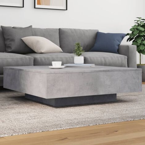 Vidaxl – Table basse fixe 100x100x31 cm en bois d'ingénierie – Couleur gris béton – Design moderne pour salon – Assemblage requis