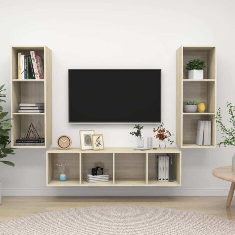 Furniture Limited - Ensemble de meubles TV 3 pcs Chêne sonoma Boi (1/5)