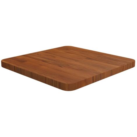 vidaXL Dessus de table carré Marron foncé40x40x2,5cm Bois chêne traité (1/4)