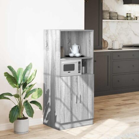 vidaXL Armoire de cuisine sonoma gris 57x41,5x131,5 cm bois ingénierie