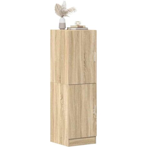 Vidaxl – Armoire de cuisine chêne sonoma 38x41,5x131,5cm – Bois d'ingénierie – 2 portes – Étagères ajustables pour rangement optimisé