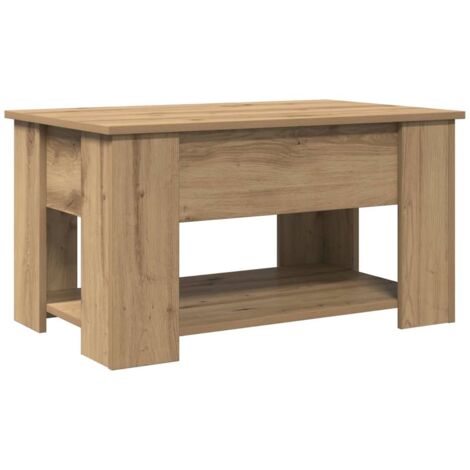 vidaXL Table basse chêne artisanal 79x49x41 cm bois d'ingénierie