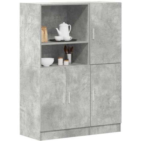 vidaXL 2 Piece Kitchen Cabinet Set Concrete Grey Engineered Wood (1/5)