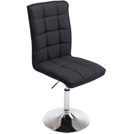 Chaise de salle à manger Peking V2 tissu avec pied trompette Noir (1/5)