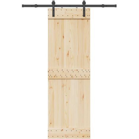 vidaXL Sliding Door Hardware Kit 152,5 cm Steel Black