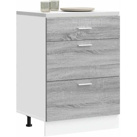 vidaXL Armoire de cuisine sonoma gris bois d'ingénierie