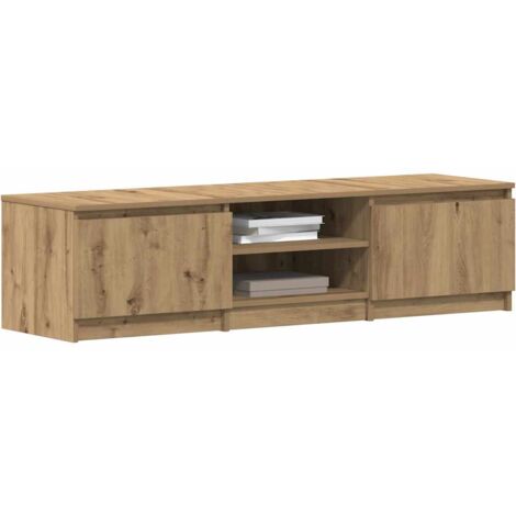 Vidaxl – Meuble TV en bois d'ingénierie chêne artisan 140x40x36 cm – Grand espace de rangement – Surface résistante à l'humidité