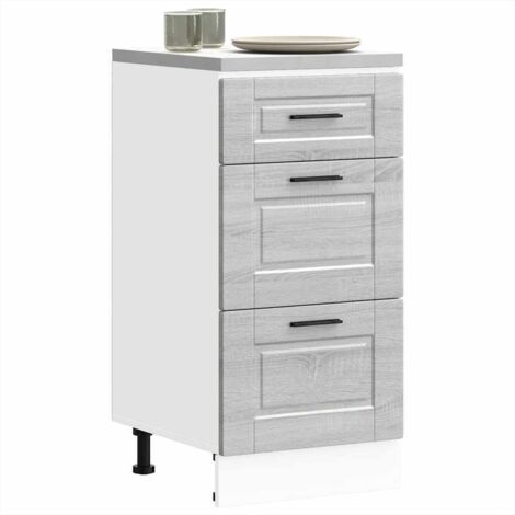 vidaXL Kitchen Base Cabinet "Porto" Grey Sonoma Engineered Wood