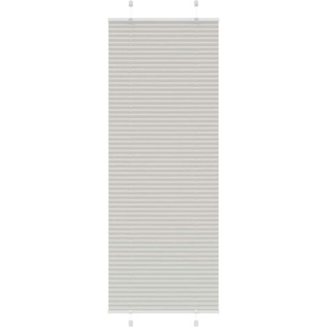 vidaXL Pleated Blind Light Grey 80x200 cm Fabric Width 79,4 cm Polyester