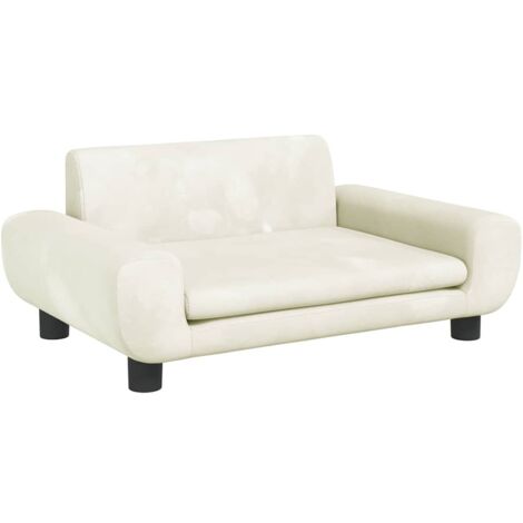 vidaXL Dog Bed Cream 70x45x33 cm Velvet