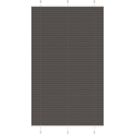 vidaXL Store plissé noir 115x200 cm largeur du tissu 114,4cm polyester