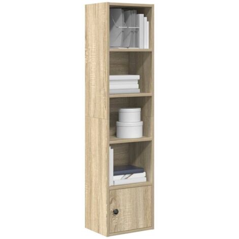 Bibliothèque chêne fumé 31x24x127 cm bois d'ingénierie vidaXL