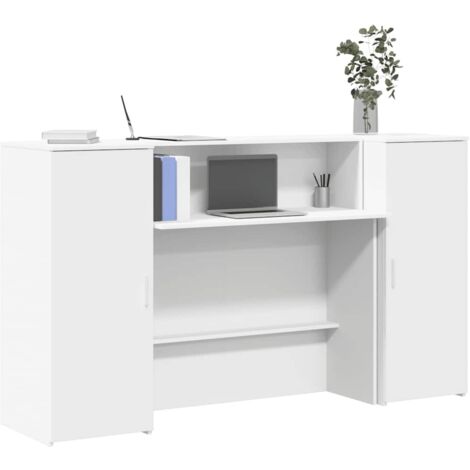vidaXL Reception Desk White 180x50x103,5 cm Engineered Wood
