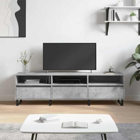 vidaXL TV Cabinet Concrete Grey 150x30x44,5 cm Engineered Wood (1/5)