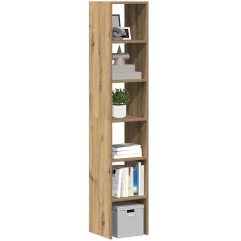 Vidaxl – Bibliothèque empilable 2 étagères en bois d'ingénierie chêne artisan 30x30x80 cm – Résistante à l'humidité – Facile à assembler
