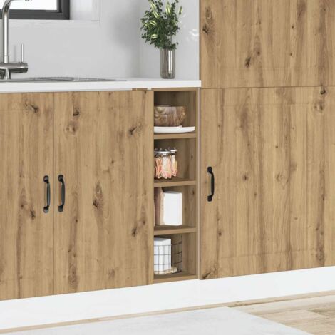 Meuble bas "Riga" Chêne artisanal 20 x 44,5 x 81,5 cm Bois d'ingénierie vidaXL