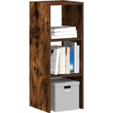vidaXL Bibliothèque empilable chêne fumé 30x30x80 cm bois d'ingénierie