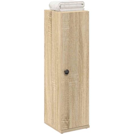 Vidaxl – Meuble de salle de bain chêne sonoma – Dimensions 20,5 x 22 x 72 cm – Bois d'ingénierie résistant à l'humidité – Porte-rouleau intégré