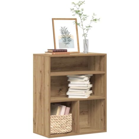 Vidaxl – Bibliothèque en bois d'ingénierie chêne artisan 60x30x71,5 cm – Résistante à l'humidité – Idéale pour livres et objets décoratifs (1/5)