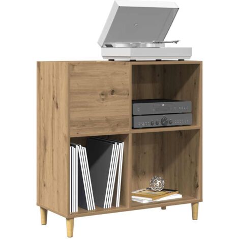 vidaXL Armoire à disques chêne artisanal 84,5x38x89 cm bois ingénierie