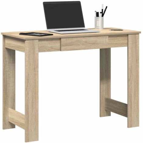 vidaXL Desk Sonoma Oak 100x45x75 cm Engineered Wood