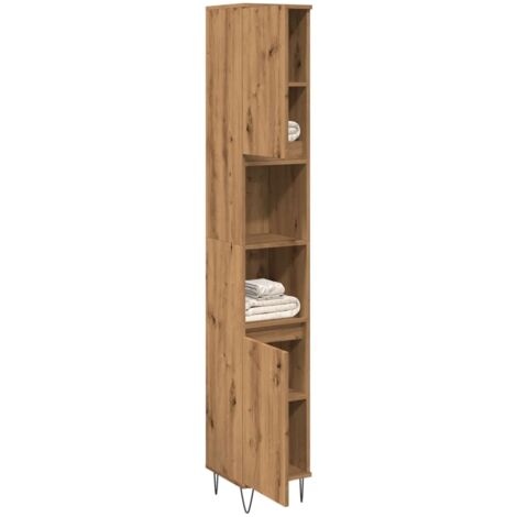 vidaXL Bathroom Cabinet Artisan Oak 30x30x190 cm Engineered Wood (1/5)