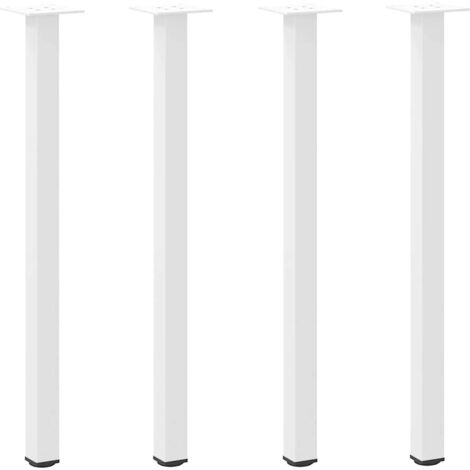 vidaXL Pieds de table basse 4 pcs blanc 72-74 cm acier