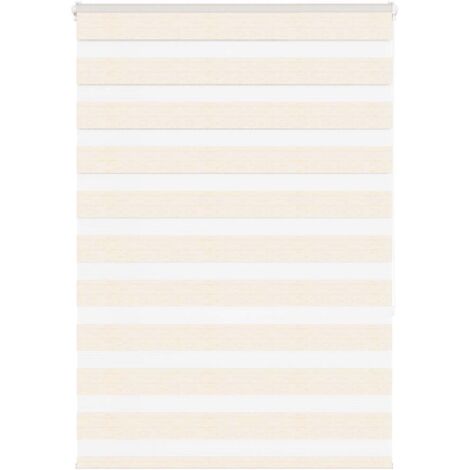 vidaXL Zebra Blind Marble Beige 105x150 cm Fabric Width 100,9 cm Polyester