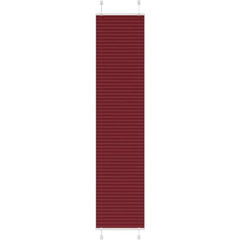 vidaXL Store plissé rouge bordeaux 45x200 cm largeur du tissu 44,4 cm