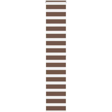 vidaXL Zebra Blind Brown 45x200 cm Fabric Width 40,9 cm Polyester