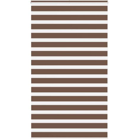 vidaXL Zebra Blind Brown 125x200 cm Fabric Width 120,9 cm Polyester