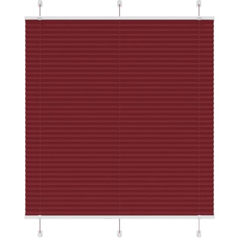 vidaXL Pleated Blind Bordeaux Red 115x150 cm Fabric Width 114,4 cm Polyester