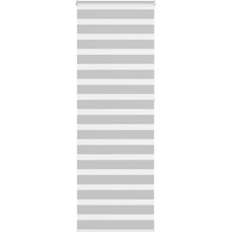 Store zèbre gris clair largeur du tissu 80,9 cm polyester vidaXL