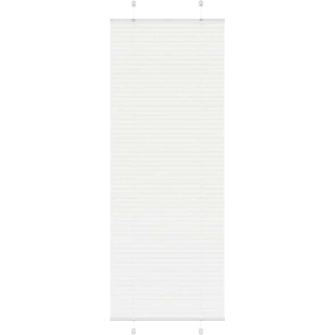 vidaXL Pleated Blind White 75x200 cm Fabric Width 74,4 cm Polyester