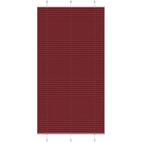vidaXL Pleated Blind Bordeaux Red 105x200 cm Fabric Width 104,4 cm Polyester