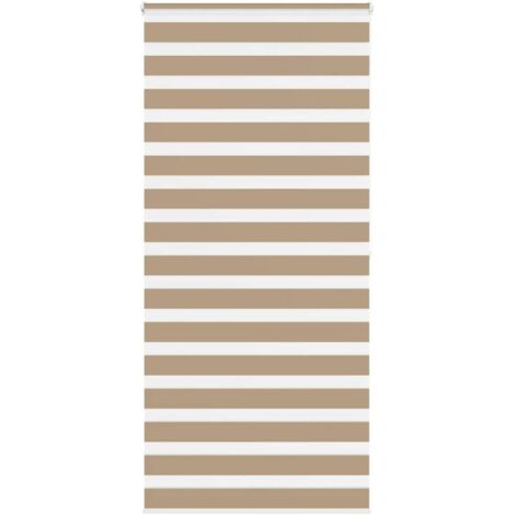 vidaXL Zebra Blind Sand Brown  100x200 cm Fabric Width 95,9  cm Polyester