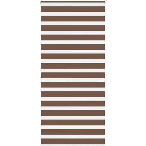 vidaXL Zebra Blind Brown 95x200 cm Fabric Width 90,9 cm Polyester