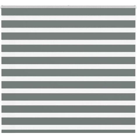 vidaXL Zebra Blind Dark Grey 155x150 cm Fabric Width 150,9  cm Polyester
