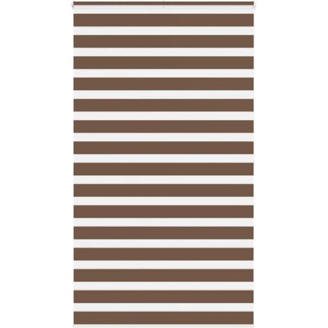 vidaXL Zebra Blind Brown 120x200 cm Fabric Width 115,9 cm Polyester (1/5)
