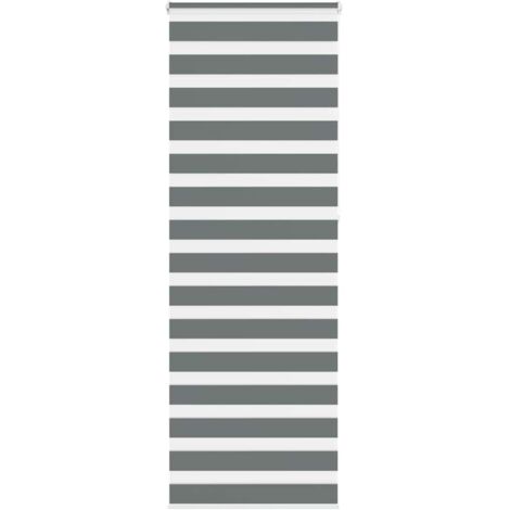 Store zèbre gris foncé largeur du tissu 70,9 cm polyester vidaXL