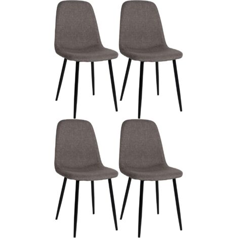 Set 4 chaises de restauration Napier Tortora, tissu (1/5)