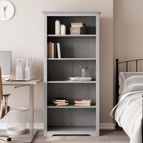 Bibliothèque BODO gris 82x40x173 cm bois pin massif 5 niveaux vidaXL