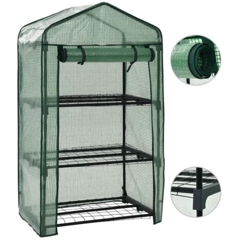 vidaXL 3-Tier Mini Greenhouse 69x49x125 cm (1/5)