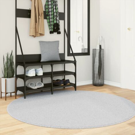 vidaXL Rug "HUARTE" Short Pile Soft and Washable Grey Ø 160 cm