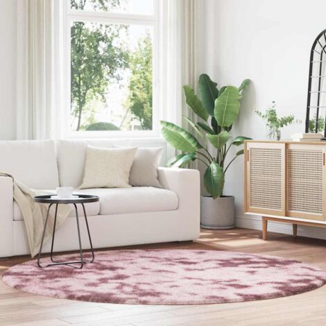 vidaXL Shaggy Rug High Pile “NAVARRA” Dusty Pink 200x200 cm Polyester (1/5)
