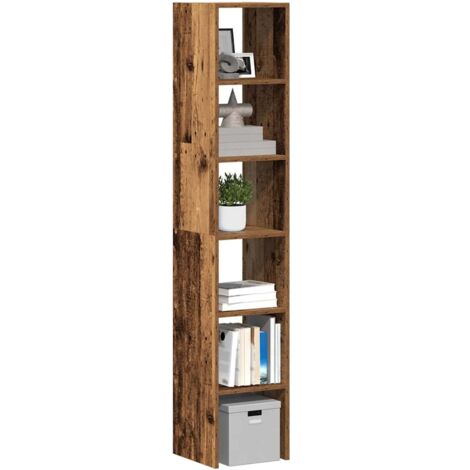 Bibliothèques 2 pcs empilable vieux bois bois d'ingénierie vidaXL