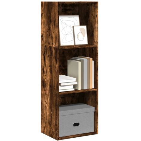 vidaXL Bookcase Smoked Oak 40x30x114 cm Engineered Wood