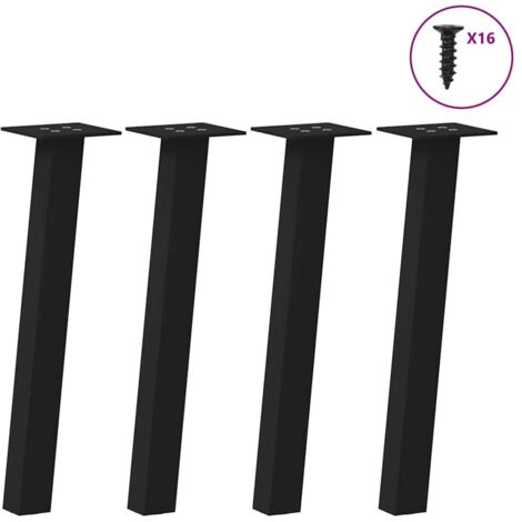 vidaXL Pieds de table basse 4 pcs noir 30 cm acier (1/5)