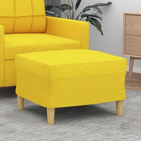 Repose-pied Jaune clair 60x50x41 cm Tissu vidaXL